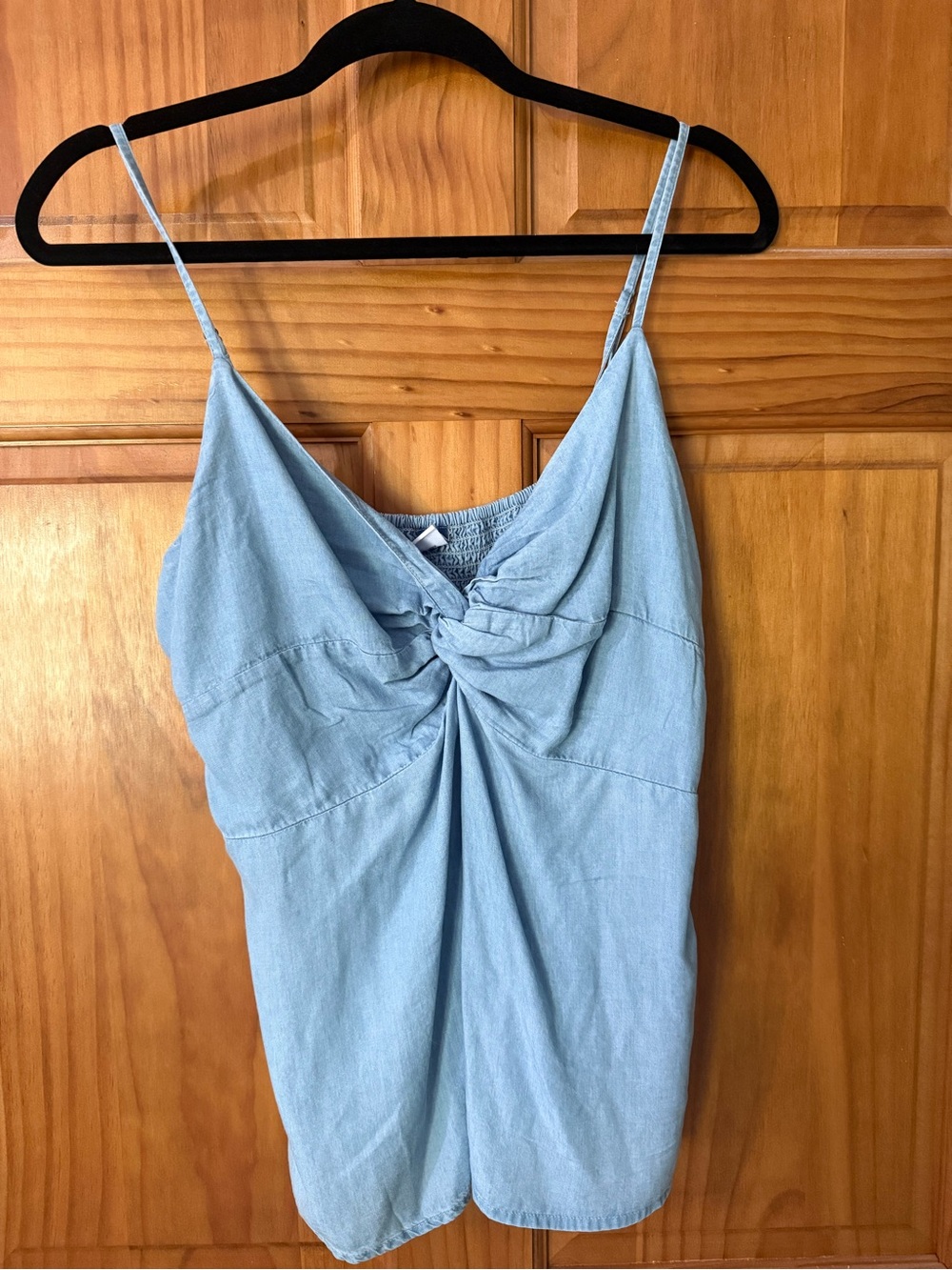 Old Navy Chambray Twist Tank Top